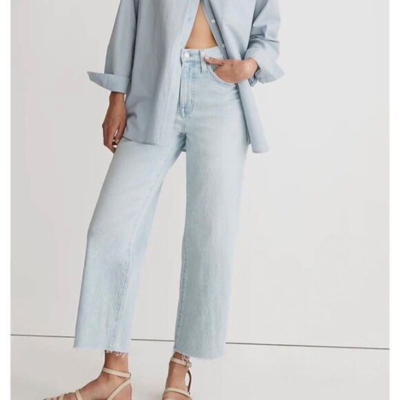 Madewell Denim - Madewell The Perfect Vintage Wide-Leg Crop Jean Size 33